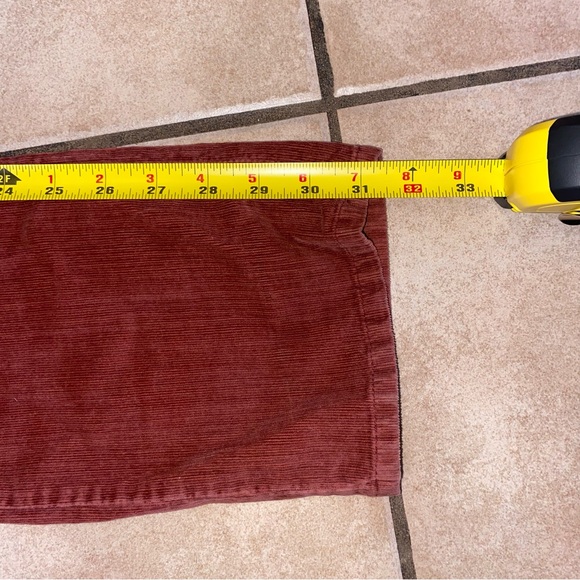 Dolce & Gabbana D&G Corduroy Pants Straight Leg Red Maroon Vintage Look 28 42 - Picture 2 of 13